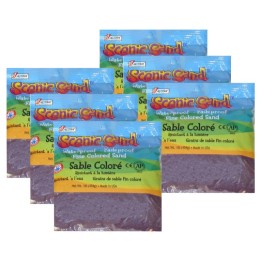 ACTÍVA Scenic Sand™ Craft Colored Sand, Purple, 1lb (454g) Bag, Pack of 6