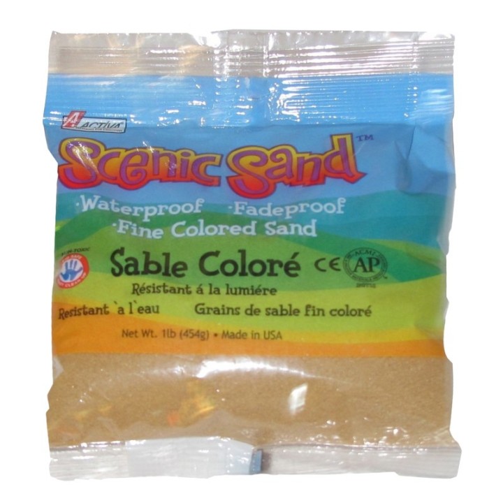 ACTÍVA Scenic Sand™ Craft Colored Sand, Light Brown, 1 lb (454 g) Bag