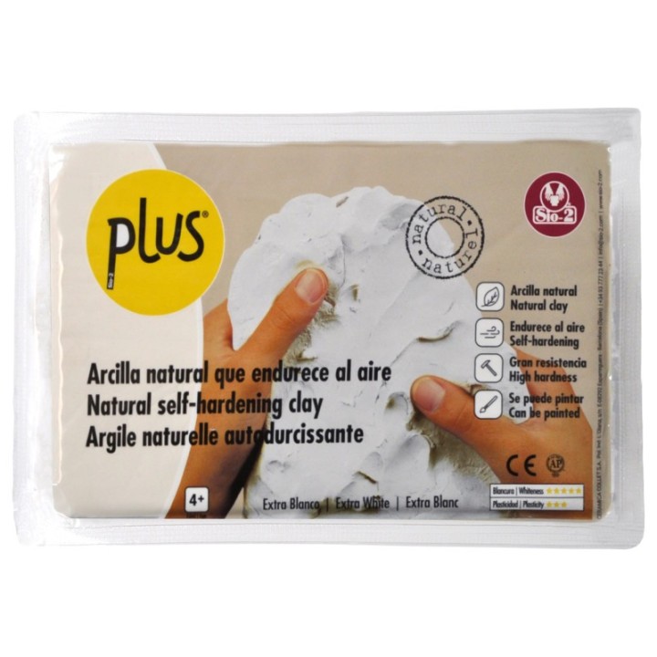ACTÍVA PLUS Clay Air Dry Clay, Extra White, 2.2 lb (1 kg )
