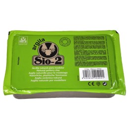 ACTÍVA SIO-2® Argila Natural Pottery Clay, 2.2 lb (1 kg), White