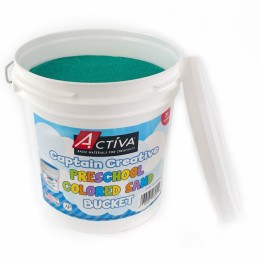 Captain Creative Preschool Colored Sand, Sand Art, Vivid Green, 12 lb Bucket