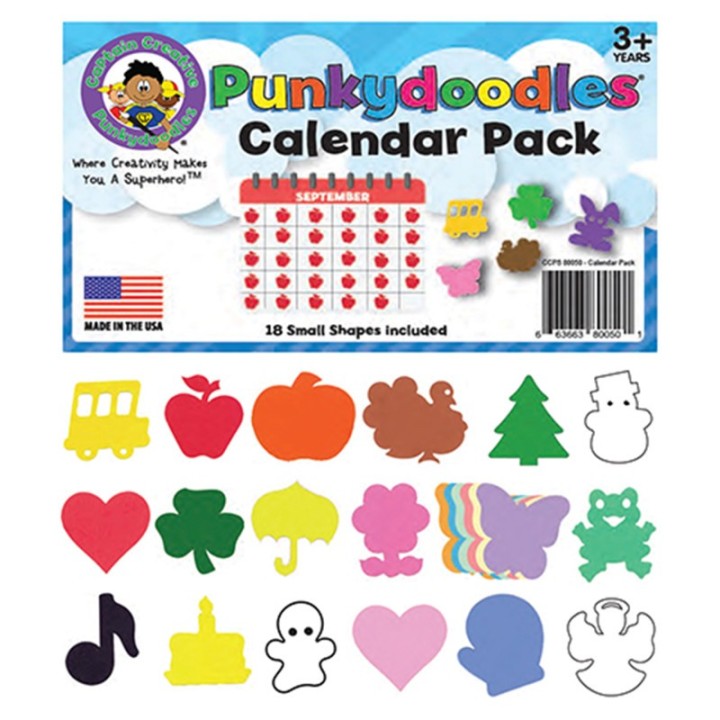Captain Creative Punkydoodles Small Shapes Calendar Pack