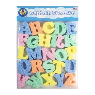 Captain Creative Super Sponges, 2", Uppercase Alphabet, 26 Pieces