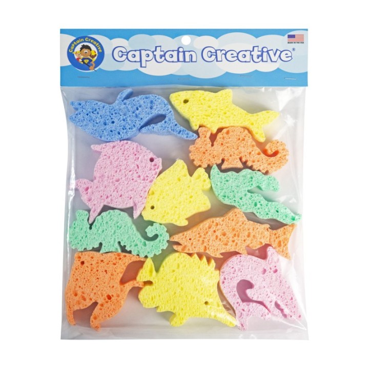 Captain Creative Super Sponges Sea Life Pack, 8 Pieces