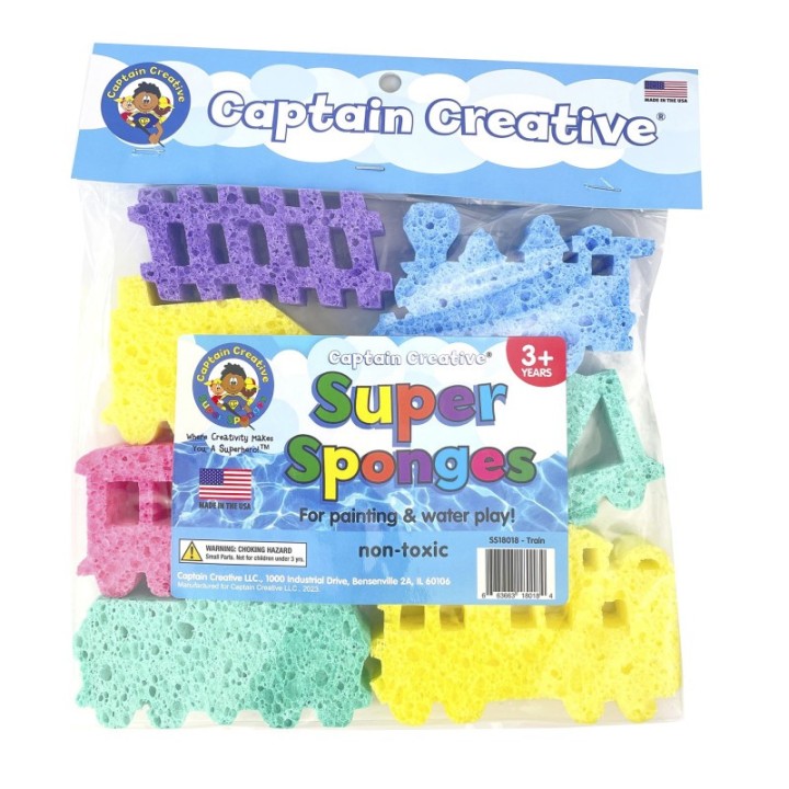 Captain Creative Super Sponges Train Pack
