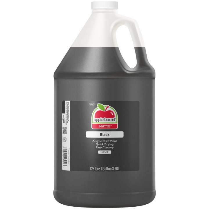 Apple Barrel Acrylic Paint Matte, Gallon, Black