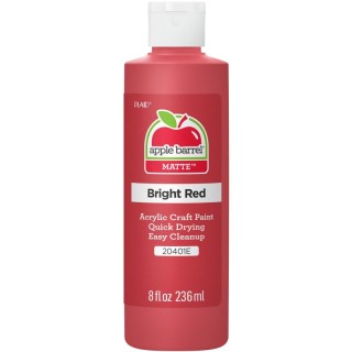 Apple Barrel Acrylic Paint Matte, 8oz., Bright Red