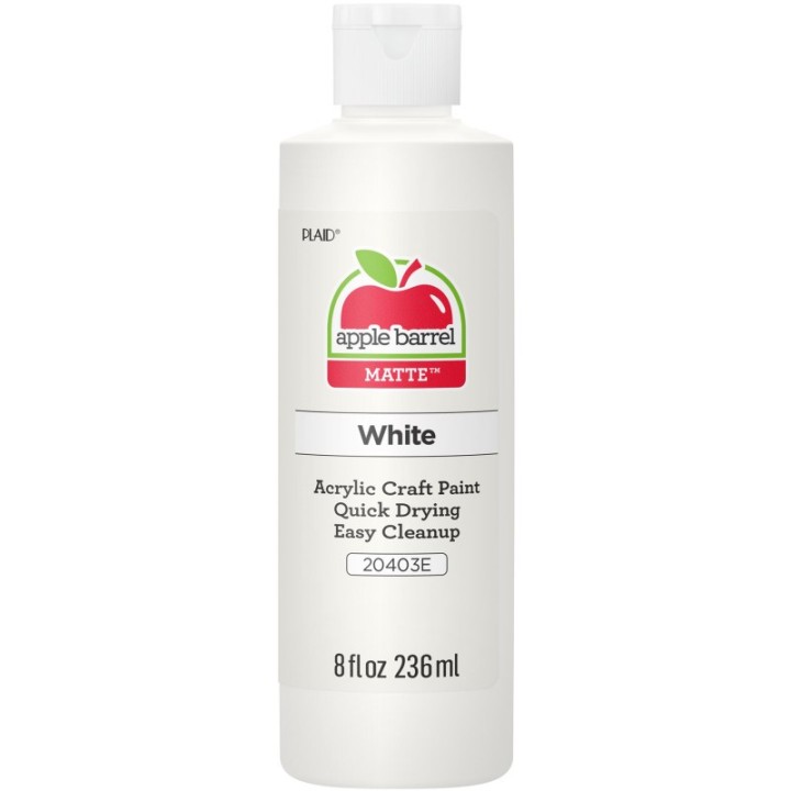 Apple Barrel Acrylic Paint Matte, 8oz., White