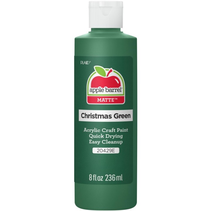 Apple Barrel Acrylic Paint Matte, 8oz., Christmas Green