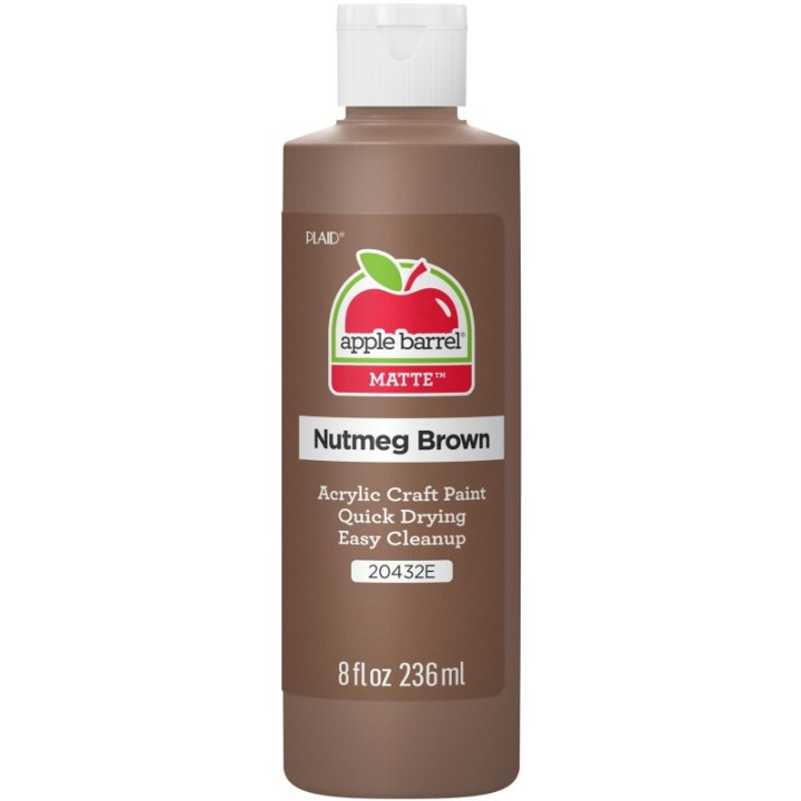 Apple Barrel Acrylic Paint Matte, 8oz., Nutmeg Brown