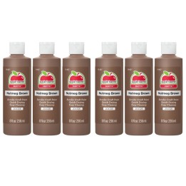 Apple Barrel Acrylic Paint Matte, 8oz., Nutmeg Brown, Pack of 6