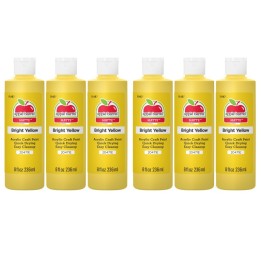 Apple Barrel Acrylic Paint Matte, 8oz., Bright Yellow, Pack of 6