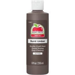 Apple Barrel Acrylic Paint Matte, 8oz., Burnt Umber