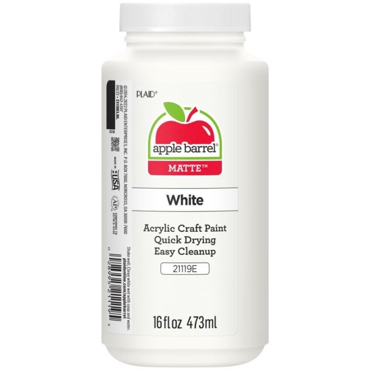 Apple Barrel Acrylic Paint Matte, 16oz., White