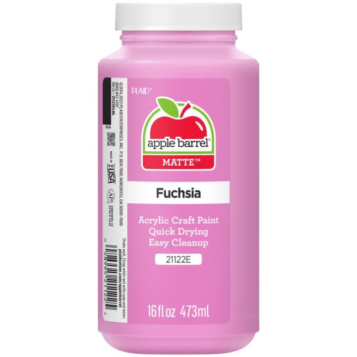 Apple Barrel Acrylic Paint Matte, 16oz., Fuchsia