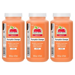 Apple Barrel Acrylic Paint Matte, 16oz., Pumpkin Orange, Pack of 3