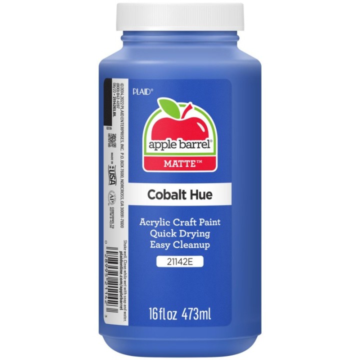Apple Barrel Acrylic Paint Matte, 16oz., Cobalt Hue