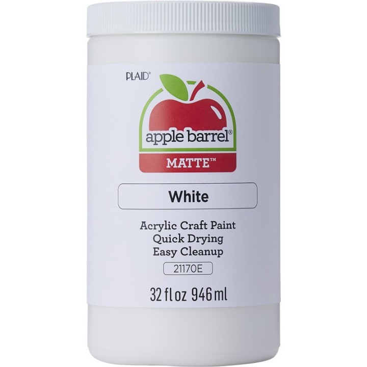 Apple Barrel Acrylic Paint Matte, 32oz., White