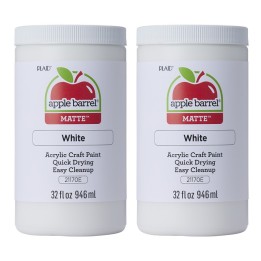 Apple Barrel Acrylic Paint Matte, 32oz., White, Pack of 2