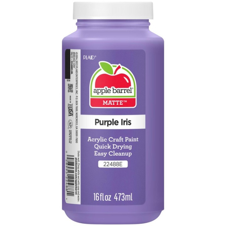 Apple Barrel Acrylic Paint Matte, 16oz., Purple Iris