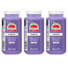 Apple Barrel Acrylic Paint Matte, 16oz., Purple Iris, Pack of 3