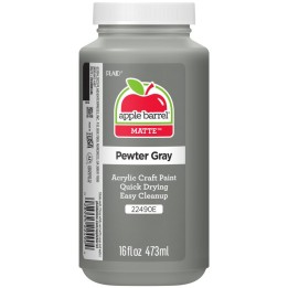 Apple Barrel Acrylic Paint Matte, 16oz., Pewter Gray