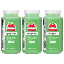 Apple Barrel Acrylic Paint Matte, 16oz., Spring Green, Pack of 3