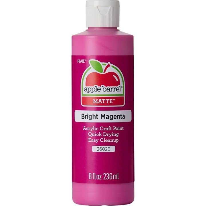 Apple Barrel Acrylic Paint Matte, 8oz., Bright Magenta