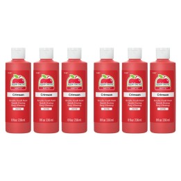 Apple Barrel Acrylic Paint Matte, 8oz., Crimson, Pack of 6