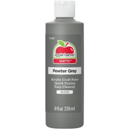 Apple Barrel Acrylic Paint Matte, 8oz., Pewter Gray
