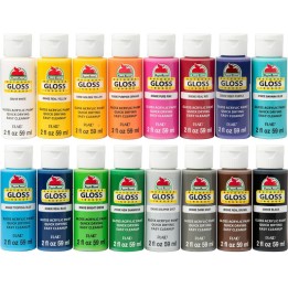 Apple Barrel Acrylic Paint Gloss, 2oz., 16-Piece Set