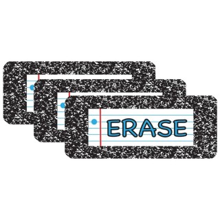 Ashley Productions® Composition Magnetic Whiteboard Eraser, 2" x 5", Pack of 3
