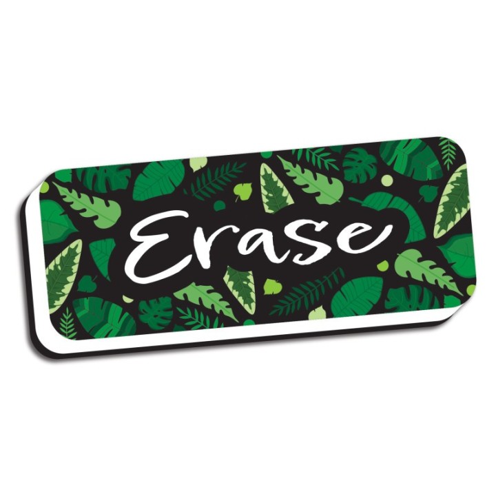 Ashley Productions® Magnetic Whiteboard Eraser, Greenery with Erase, 2" x 5"