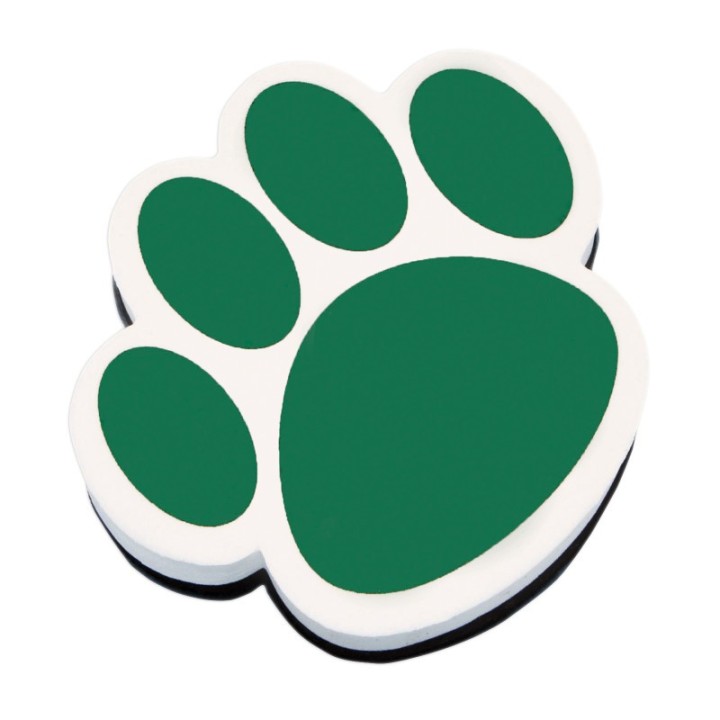 Ashley Productions® Magnetic Whiteboard Eraser, Green Paw
