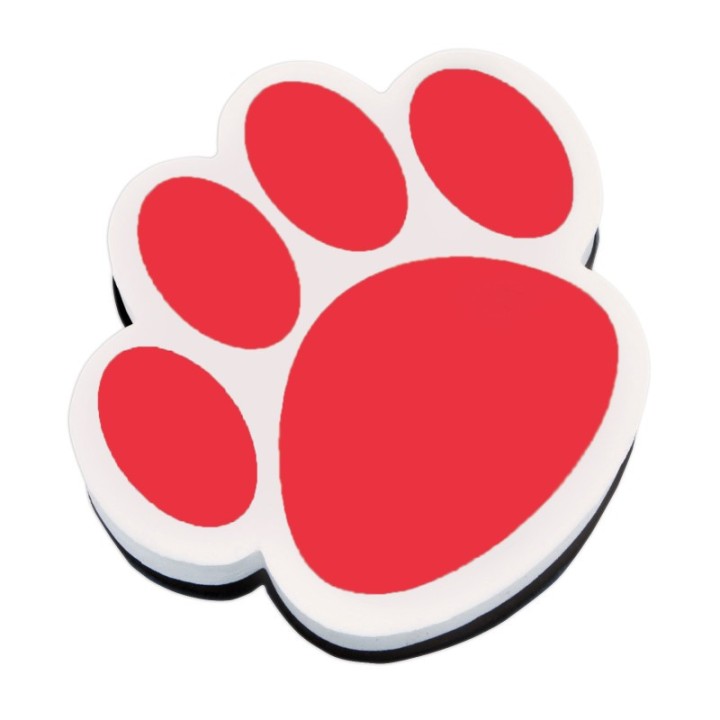 Ashley Productions® Magnetic Whiteboard Eraser, Red Paw