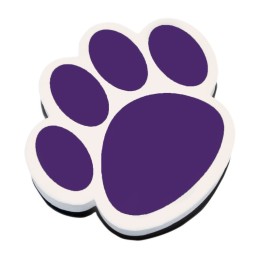 Ashley Productions® Magnetic Whiteboard Eraser, Purple Paw