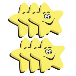 Ashley Productions® Magnetic Whiteboard Eraser, Star, Pack of 6