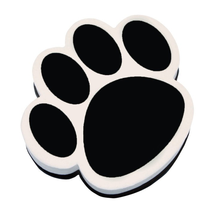 Ashley Productions® Magnetic Whiteboard Eraser, Black Paw