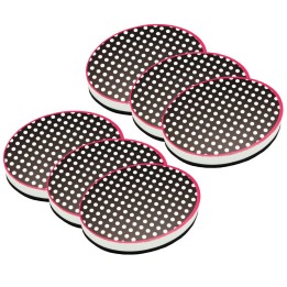 Ashley Productions® Magnetic Whiteboard Eraser, Black & White Dots, Pack of 6