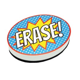 Ashley Productions® Magnetic Whiteboard Eraser, Superhero Erase!