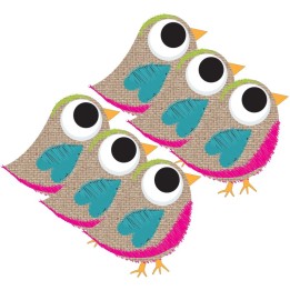 Ashley Productions® Magnetic Whiteboard Eraser, Burlap Scribble Tweet, Pack of 6