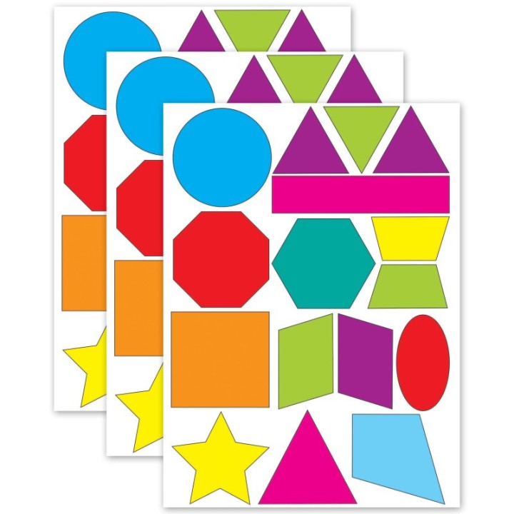 Ashley Productions® Math Die-Cut Magnets, Shapes, 16 Per Pack, 3 Packs