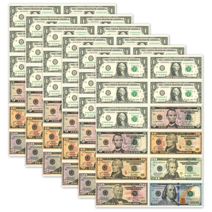 Ashley Productions® Math Die-Cut Magnets, U.S. Dollars, 12 Per Pack, 6 Packs