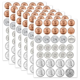 Ashley Productions® Math Die-Cut Magnets, U.S. Coins, 33 Per Pack, 6 Packs