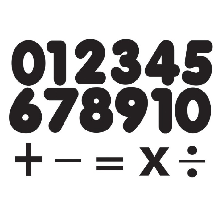 Ashley Productions® Die-Cut Magnetic Black Number Set, 1.75", 32 Pieces