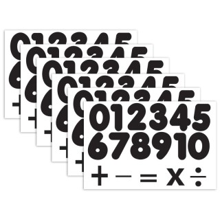 Ashley Productions® Die-Cut Magnetic Black Number Set, 1.75", 32 Pieces Per Pack, 6 Packs