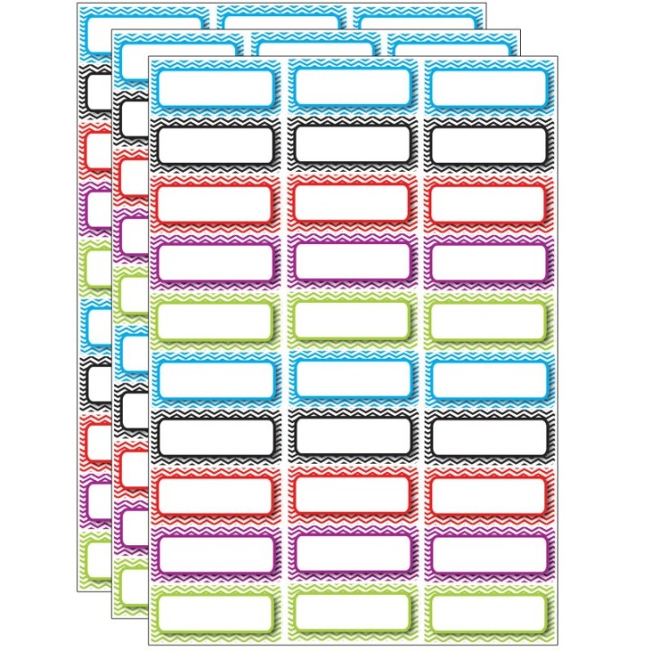 Ashley Productions® Die-Cut Magnetic Foam Color Chevron Labels/Nameplates, 30 Per Pack, 3 Packs