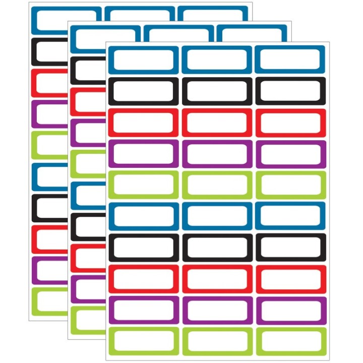 Ashley Productions® Die-Cut Magnetic Foam Assorted Color Labels/Nameplates, 30 Per Pack, 3 Packs