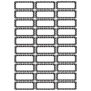 Ashley Productions® Die-Cut Magnetic Foam Black & White Dots Labels/Nameplates, Pack of 30