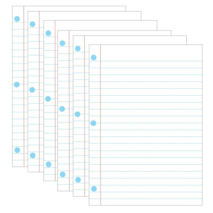 Ashley Productions® Magnetic Notebook Page, 8-1/2" x 11", Pack of 6